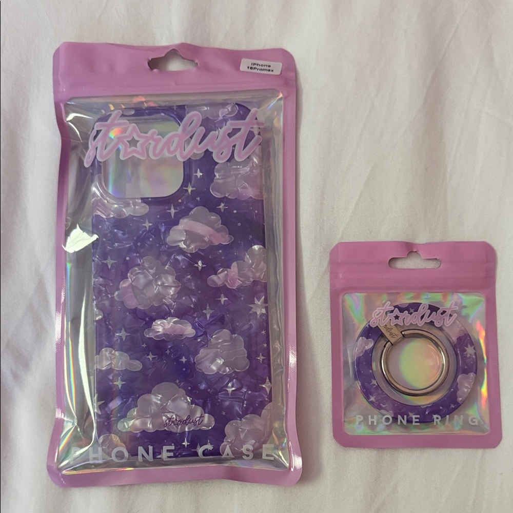 Stardust by Allie Amethyst Dreams Pearl Iphone Case with Matching Phone Ring